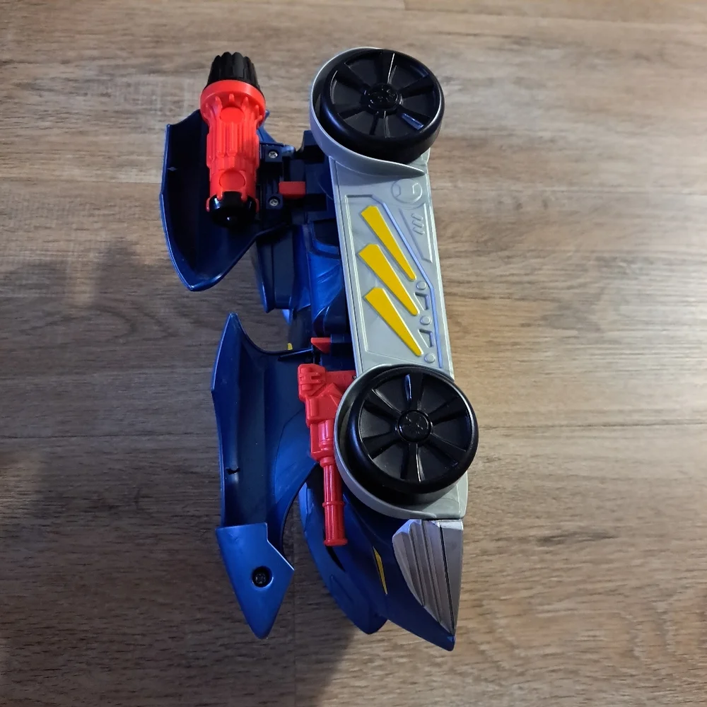 Mattel DC Comics Batman Transform & Attack Batmobile Blue Vehicle Kid's Toy